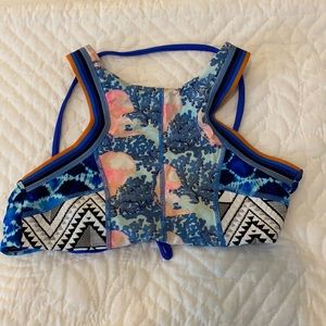Maaji high neck swim top